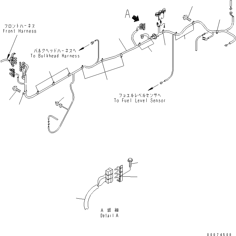 Схема запчастей Komatsu WA700-3 - ЗАДН. Э/ПРОВОДКА ЗАДН. РАМА(№7-) ЭЛЕКТРИКА