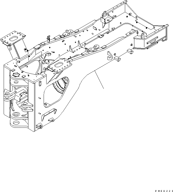 Схема запчастей Komatsu WA700-3 - ЗАДН. РАМА (С НИЖН. ЗАЩИТА)(№-7) ОСНОВНАЯ РАМА И ЕЕ ЧАСТИ
