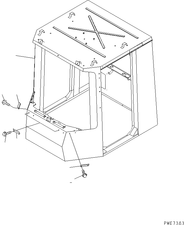 Схема запчастей Komatsu WA700-3 - КАБИНА (КАБИНА И ПЕРЕДН. ОКНА НИЖН. ПЛАСТИНА)(№-7) КАБИНА ОПЕРАТОРА И СИСТЕМА УПРАВЛЕНИЯ