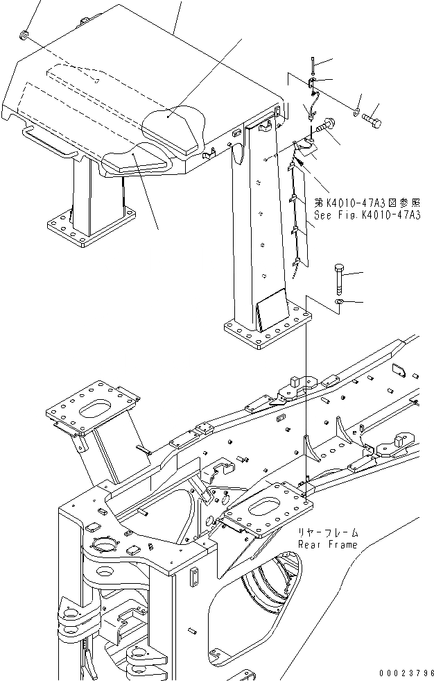 Схема запчастей Komatsu WA700-3 - СИСТЕМА ROPS (С VHMS)(№-7) КАБИНА ОПЕРАТОРА И СИСТЕМА УПРАВЛЕНИЯ