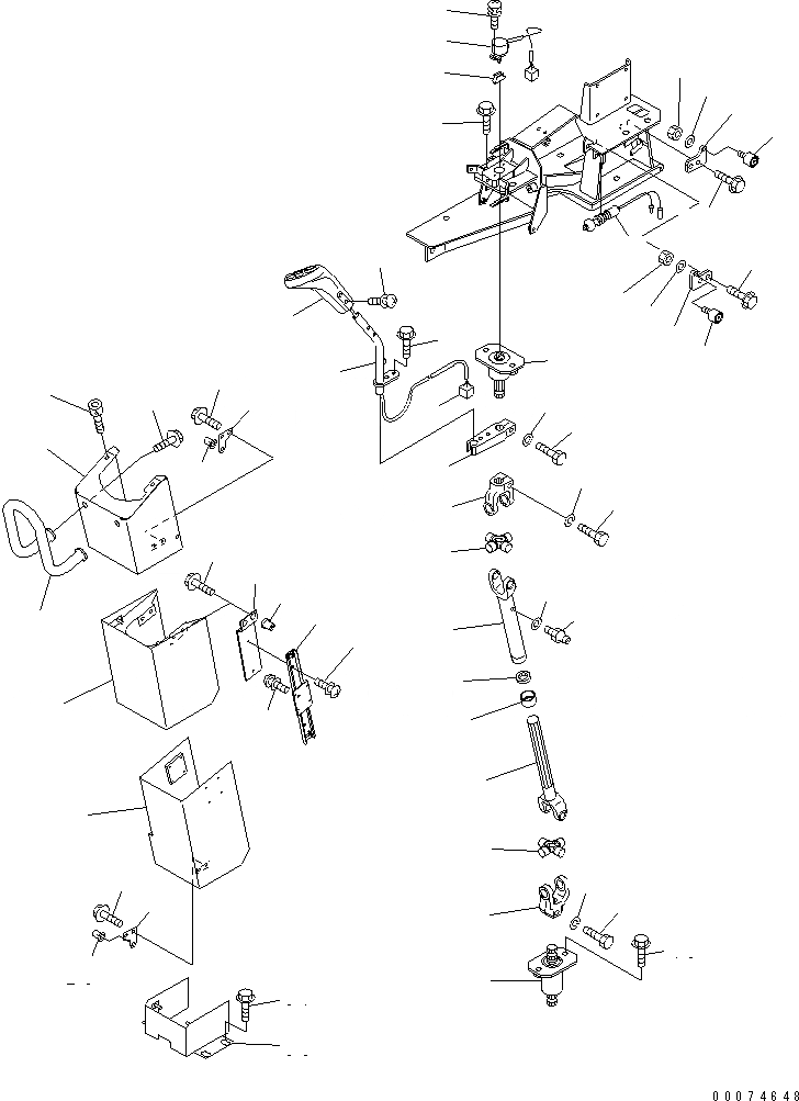 Схема запчастей Komatsu WA700-3 - ПОЛ (ДЖОЙСТИК РЫЧАГ УПРАВЛ-Я И КОМПОНЕНТЫ)(№7-) КАБИНА ОПЕРАТОРА И СИСТЕМА УПРАВЛЕНИЯ