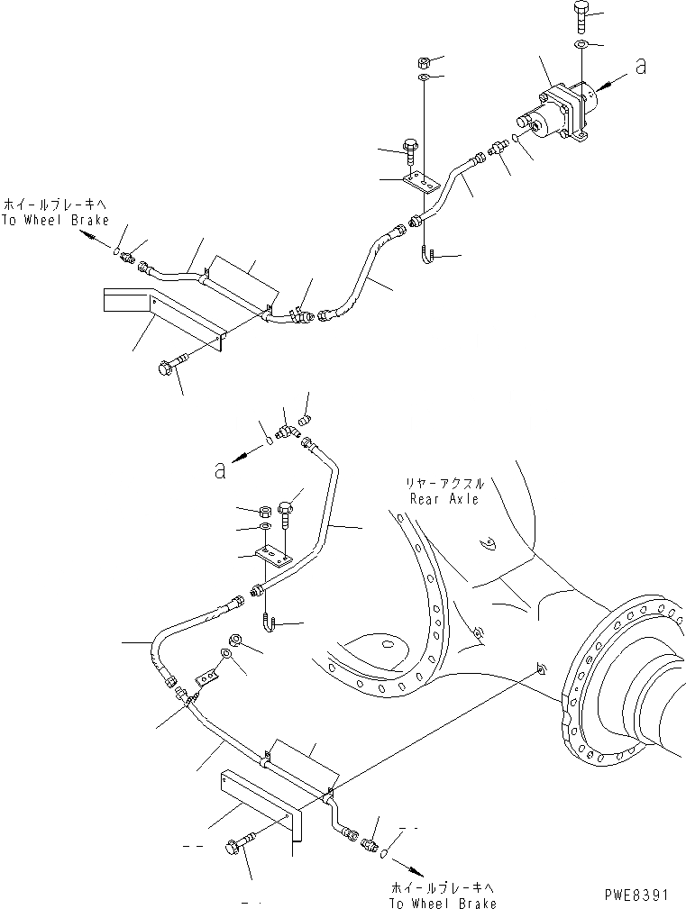 Схема запчастей Komatsu WA700-3 - ТОРМОЗНАЯ ГИДРОЛИНИЯ (ЗАДНИЕ ТОРМОЗА) (/)(№-7) КАБИНА ОПЕРАТОРА И СИСТЕМА УПРАВЛЕНИЯ