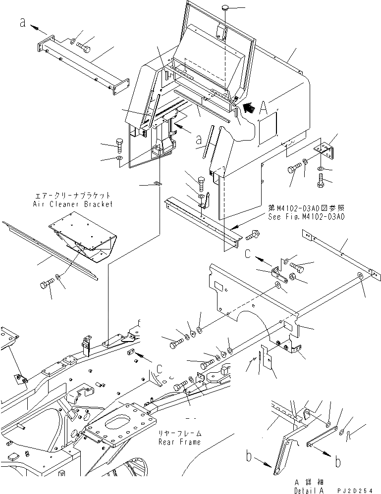 Схема запчастей Komatsu WA700-3 - ОТСЕК ДВИГАТЕЛЯ(/) (ОТСЕК ДВИГАТЕЛЯAND КОМПОНЕНТЫ)(№-) ЧАСТИ КОРПУСА