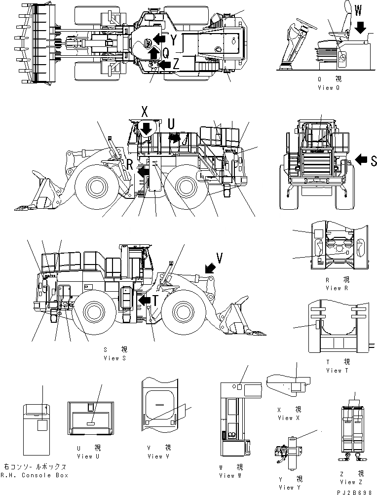 Схема запчастей Komatsu WA700-3 - МАРКИРОВКА (ФРАНЦИЯ)(№9-) МАРКИРОВКА