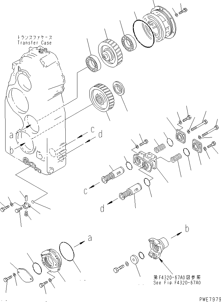 Схема запчастей Komatsu WA700-3 - ПЕРЕДАЧА (/) ГИДРОТРАНСФОРМАТОР И ТРАНСМИССИЯ