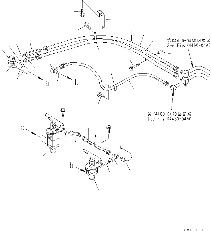 Схема запчастей Komatsu WA700-3 - ПОЛ (ТОРМОЗНОЙ КЛАПАН ТРУБЫ¤ /)(№-) КАБИНА ОПЕРАТОРА И СИСТЕМА УПРАВЛЕНИЯ