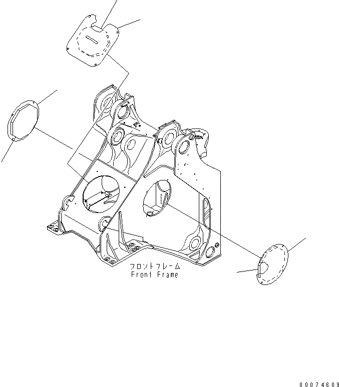 Схема запчастей Komatsu WA700-3 - БЛОКИР. BAR И КРЫШКА(ПЕРЕДН. РАМА КРЫШКАЩИТКИ) (СПЕЦ-Я TBG)(№7-) ОСНОВНАЯ РАМА И ЕЕ ЧАСТИ