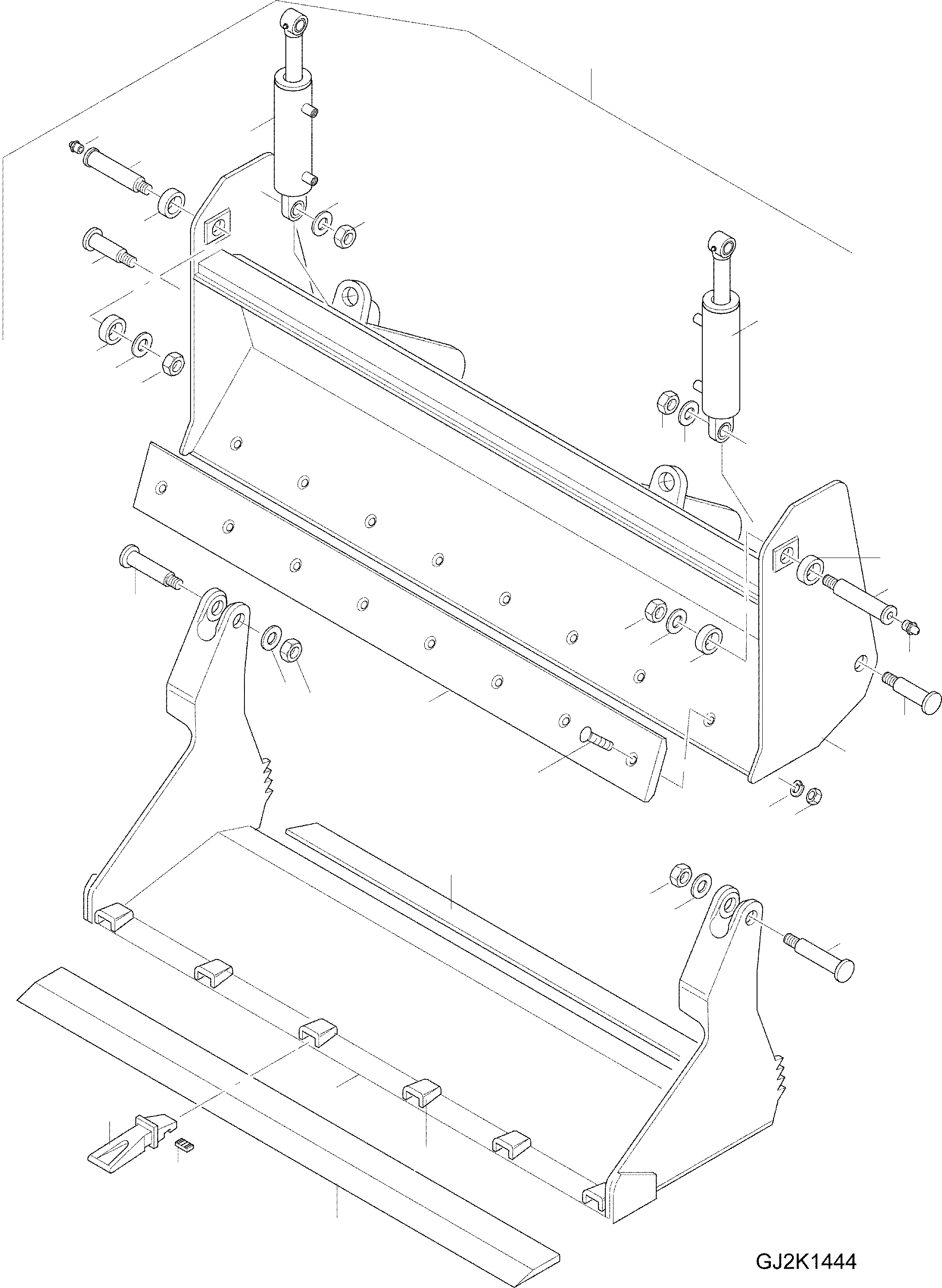 Схема запчастей Komatsu WA70-5 - GRAB КОВШ, ЧАСТЬ  ОБОРУД-Е