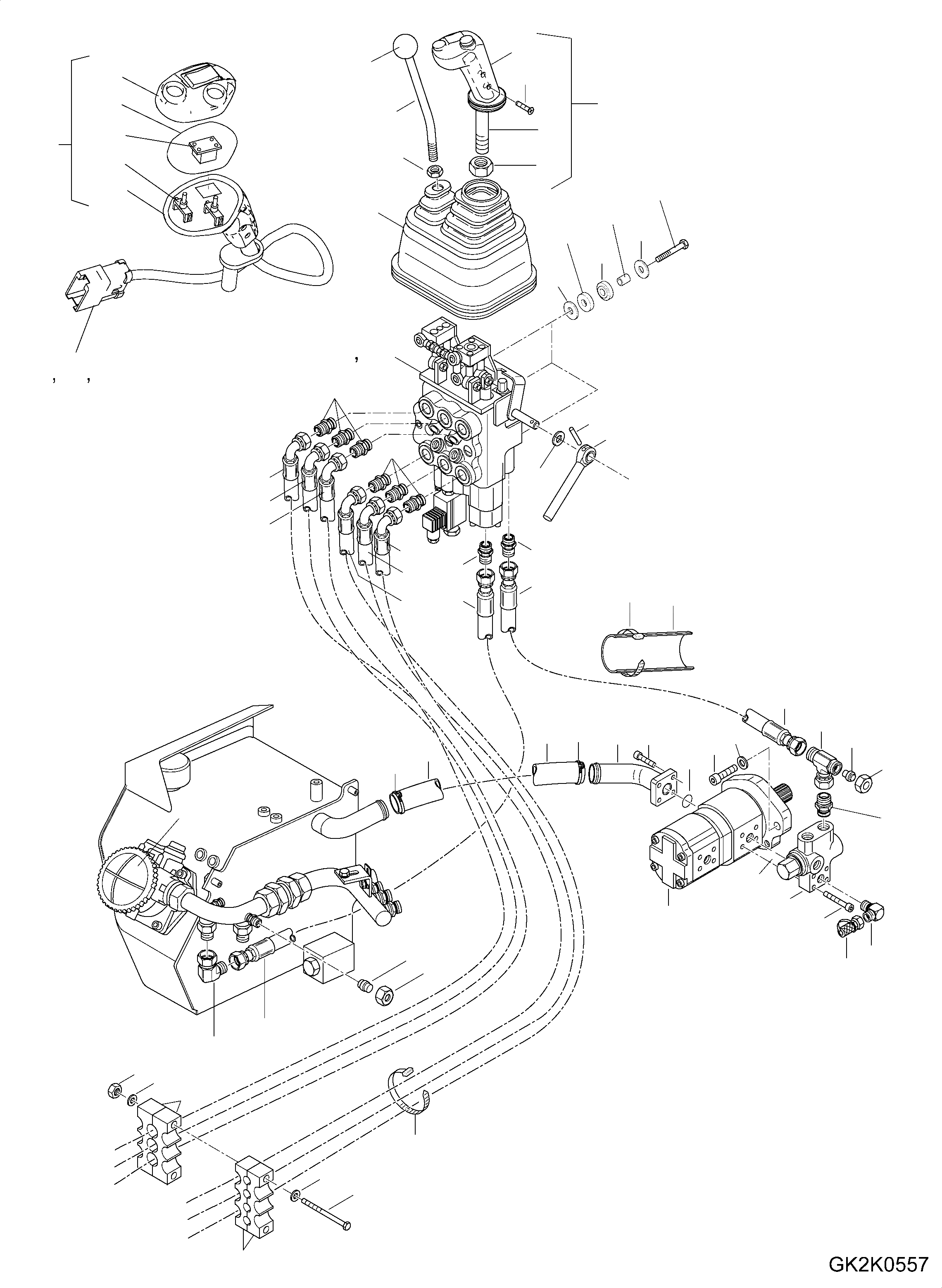 Схема запчастей Komatsu WA70-5 - ГИДРАВЛИКА ГИДРАВЛИКА