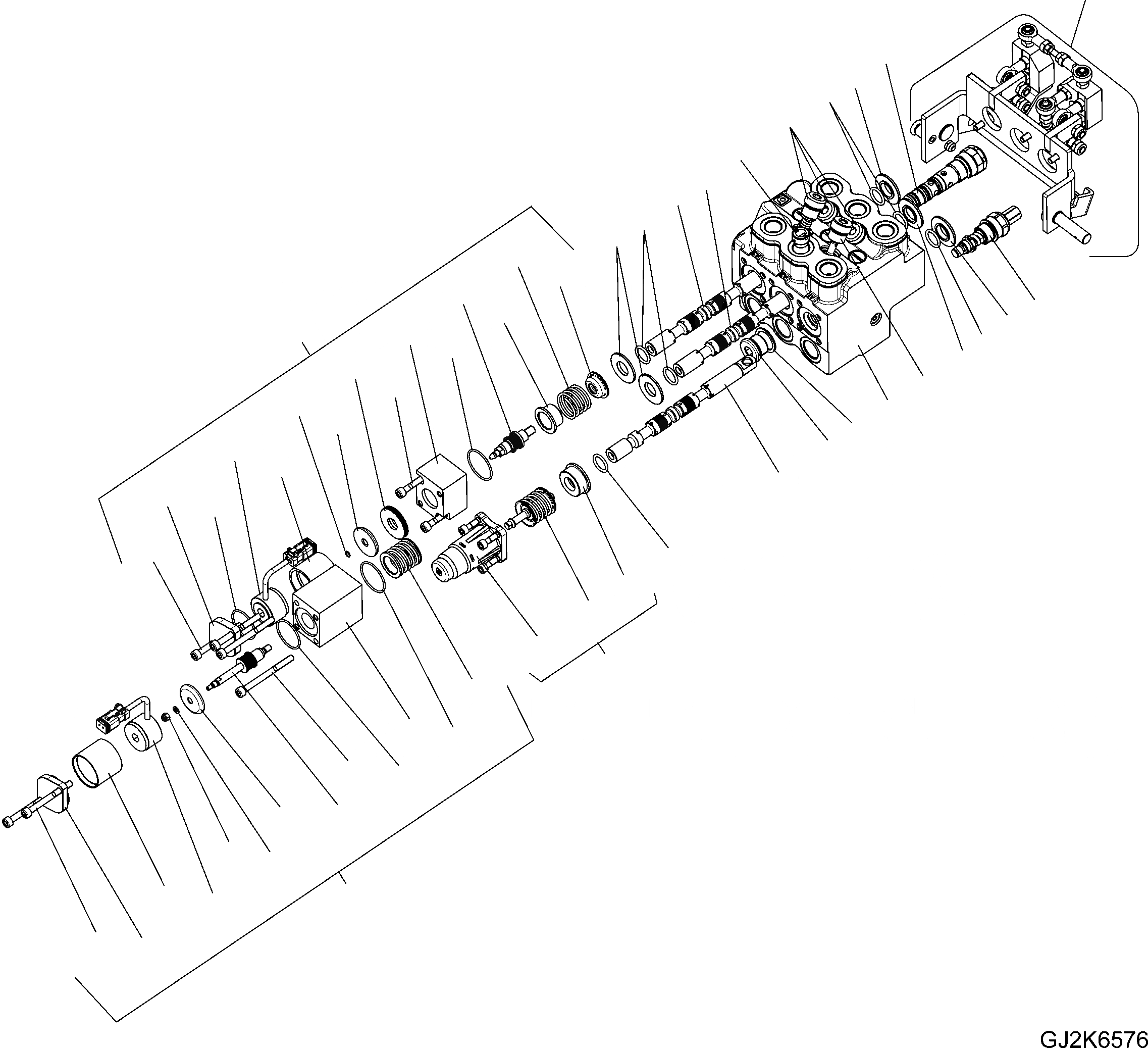 Схема запчастей Komatsu WA70-6 - ОСНОВН. КЛАПАН (ВОЗВРАТ В РАБОЧ. ПОЛОЖ-Е) (ВНУТР. ЧАСТИ) Y ОСНОВН. КОМПОНЕНТЫ И РЕМКОМПЛЕКТЫ