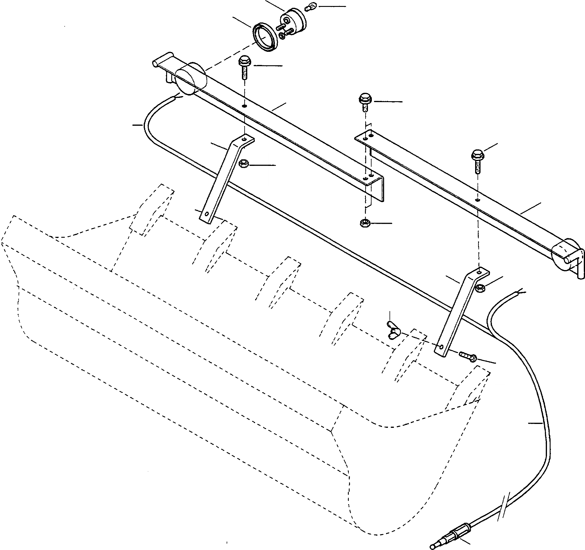 Схема запчастей Komatsu WA75-1 - РЫХЛИТЕЛЬ ЗУБЬЯWEAR ПЛАСТИНА И MARKER LIGHT, EXECUTION I ОБОРУД-Е