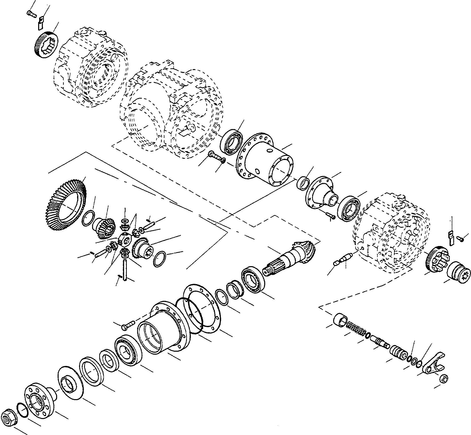 Схема запчастей Komatsu WA75-1 - МОСТ INSERT, ПЕРЕДНИЙ МОСТ 8 ПЕРЕДНИЙ МОСТ