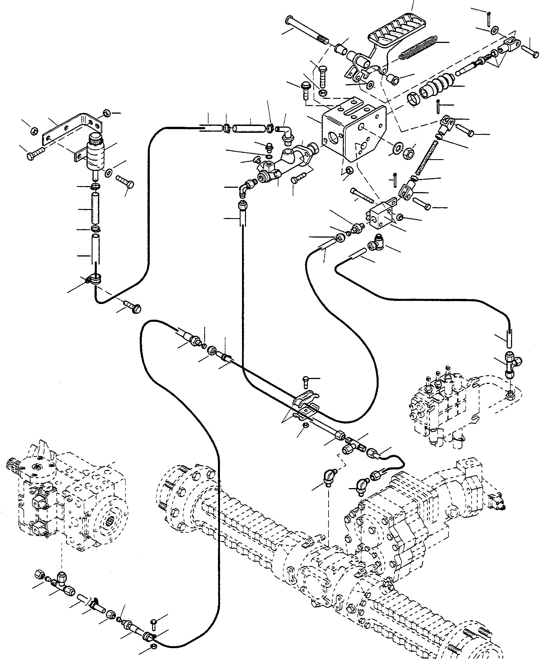 Схема запчастей Komatsu WA75-1 - ТОРМОЗ. СИСТЕМА, EXECUTION I 9 ТОРМОЗ. СИСТЕМА