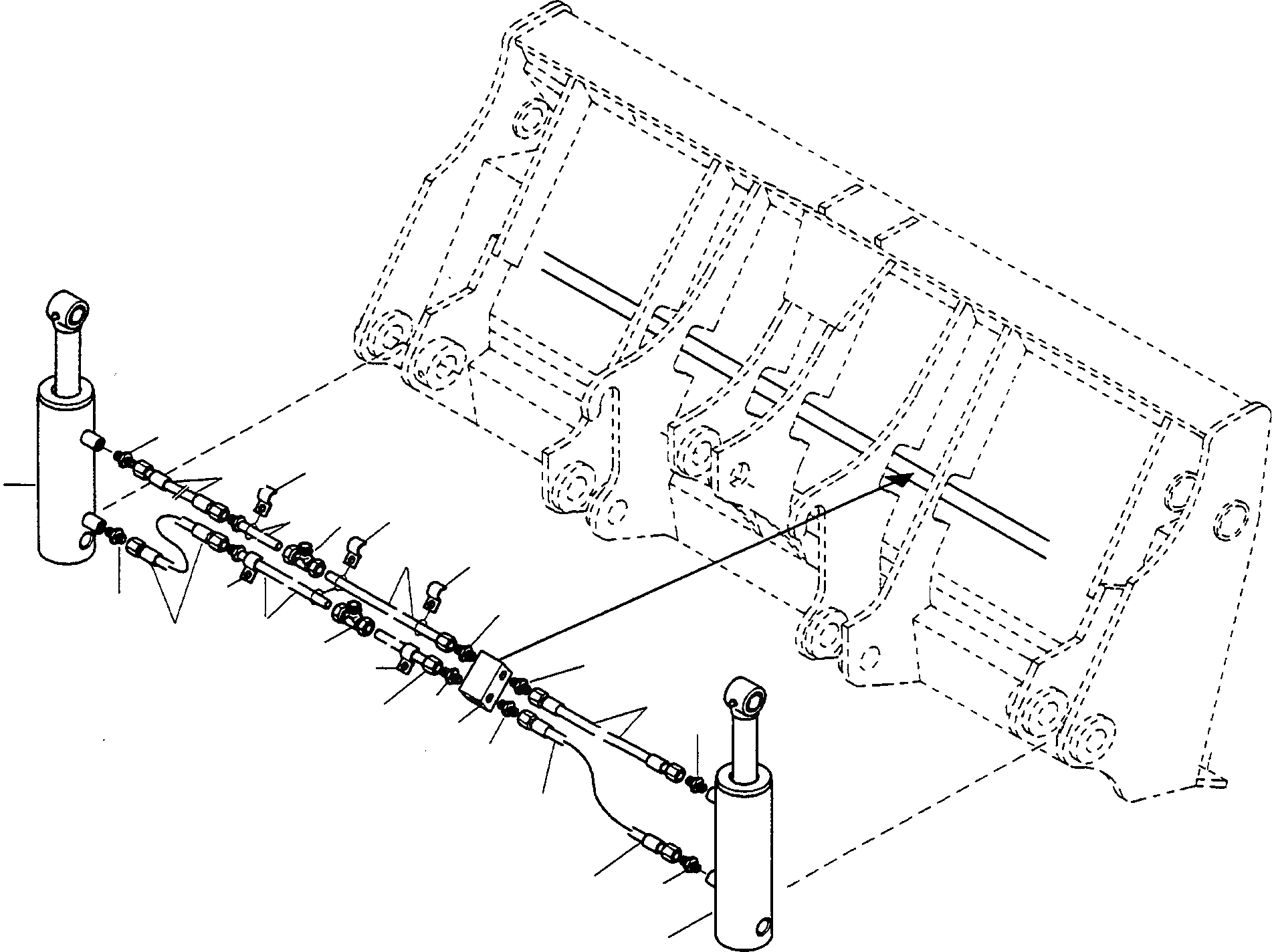 Схема запчастей Komatsu WA75-1 - GRAB КОВШ , ТРУБЫS, EXECUTION I ОБОРУД-Е