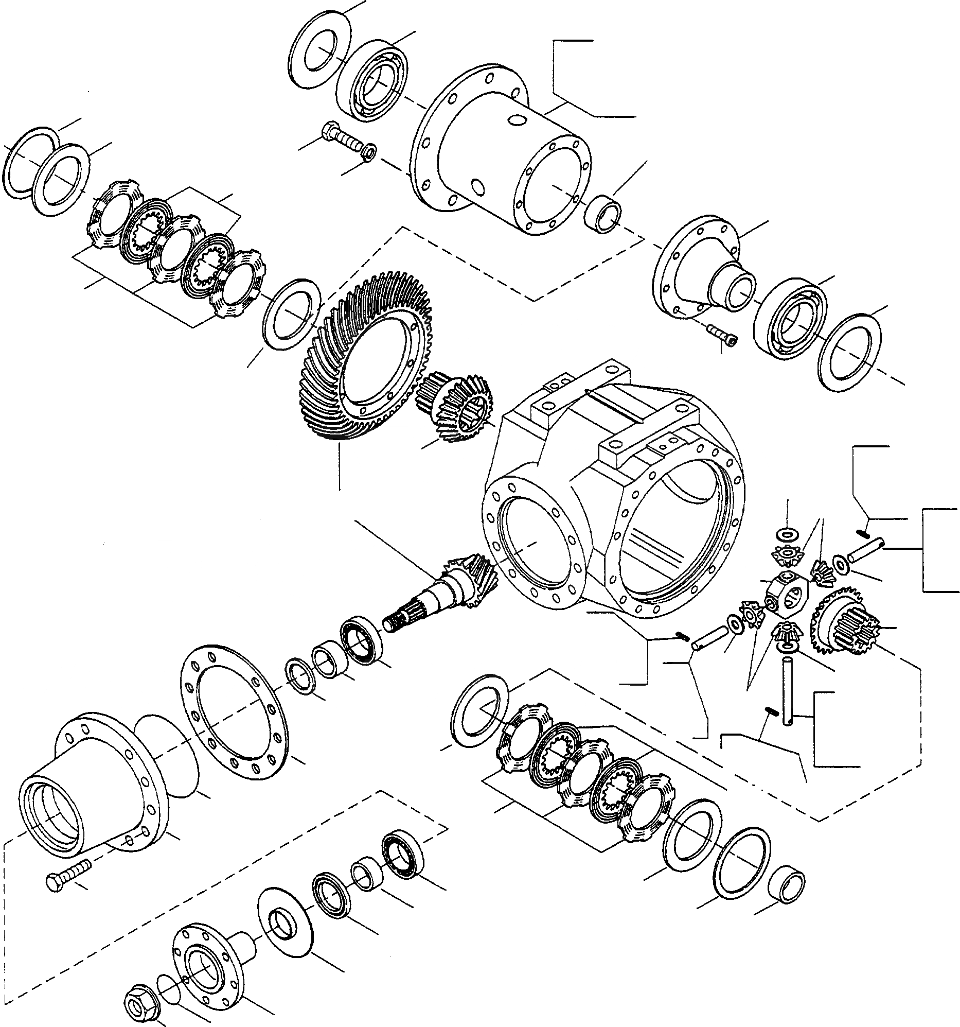 Схема запчастей Komatsu WA75-1 - МОСТ INSERT, ПЕРЕДНИЙ МОСТ 8 ПЕРЕДНИЙ МОСТ