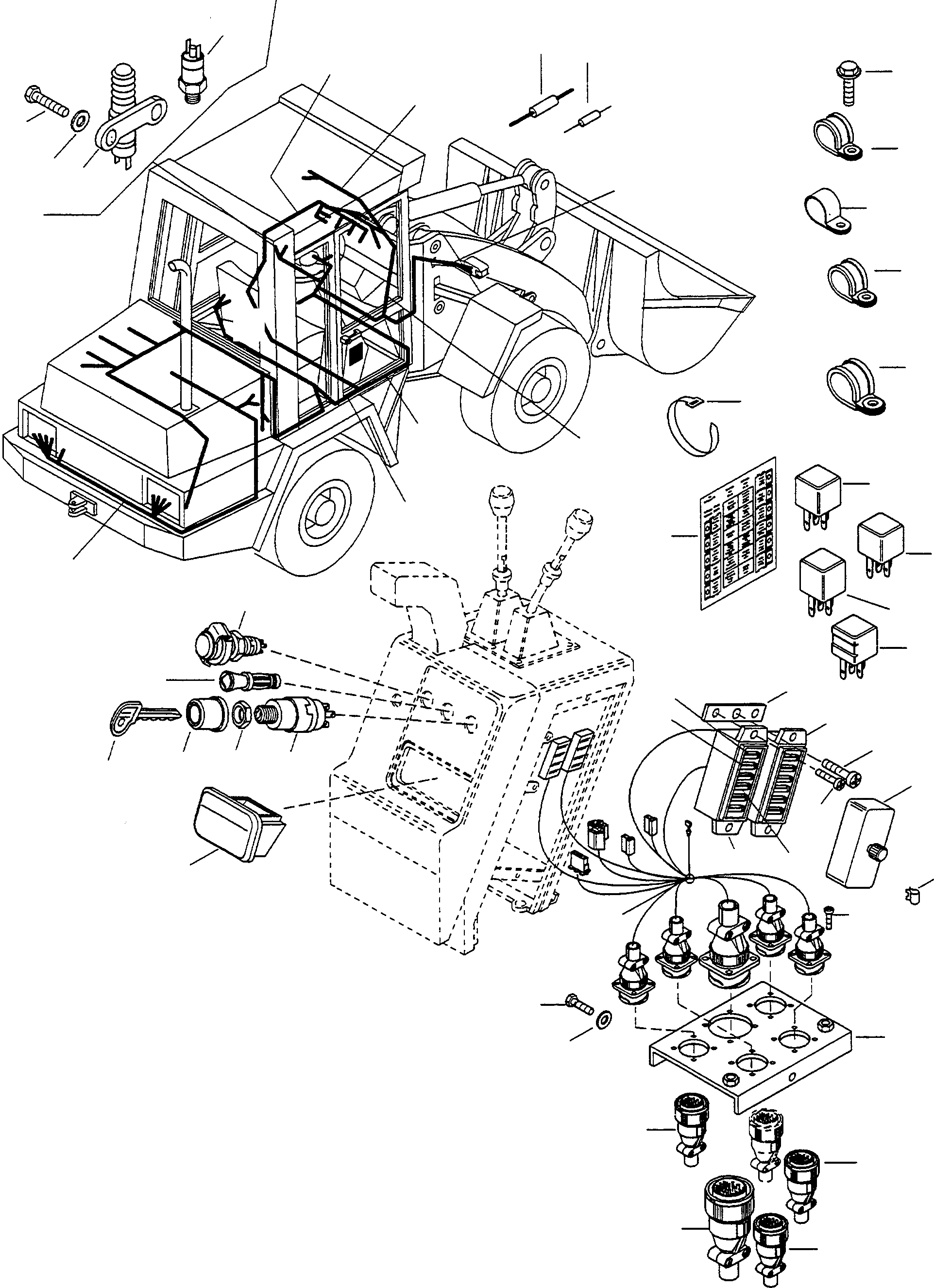 Схема запчастей Komatsu WA75-1 - ЭЛЕКТРИЧ. СИСТЕМА, EXECUTION III ЭЛЕКТРИЧ. СИСТЕМА