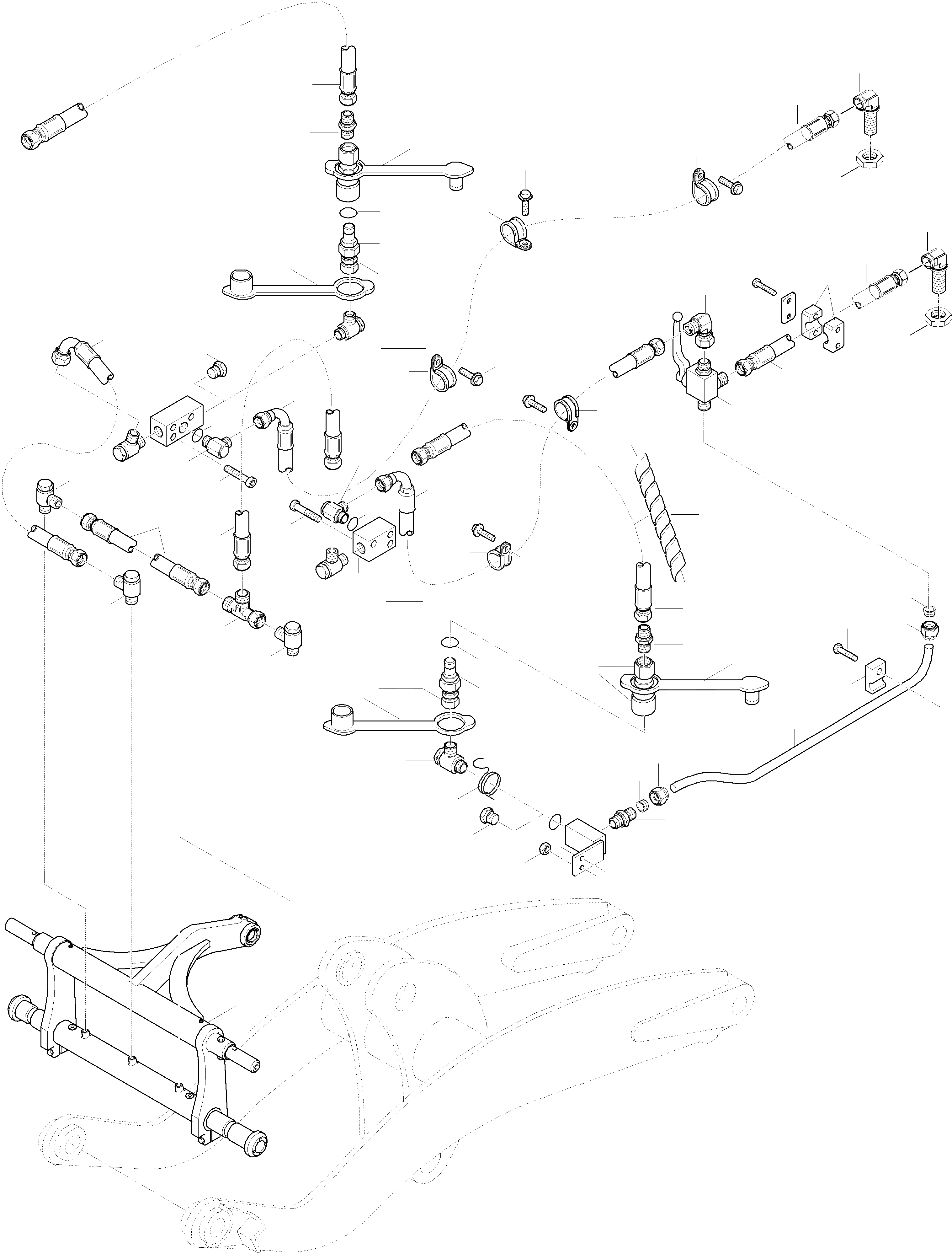 Схема запчастей Komatsu WA75-3 - QUICK CHANGE DEVICE, ТРУБЫS, ATTACHING ЧАСТЬ ОБОРУД-Е