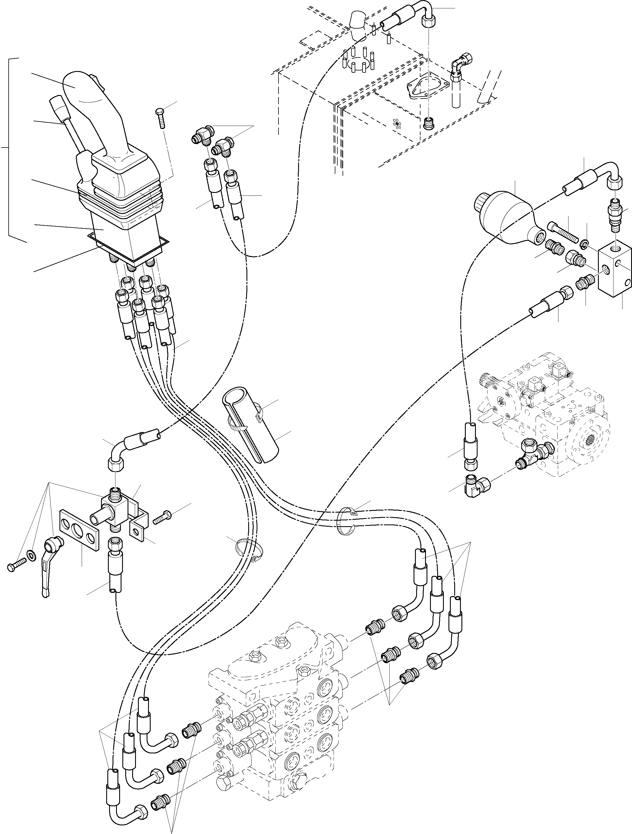 Схема запчастей Komatsu WA75-3 - ТРУБЫS ДЛЯ УДАЛЕНН. УПРАВЛЯЮЩ. КЛАПАН ГИДРАВЛИКА