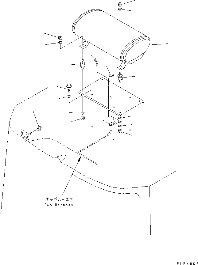 Схема запчастей Komatsu WA80-3 - ПРОБЛЕСК. МАЯК ЭЛЕКТРИКА
