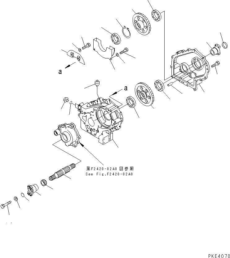 Схема запчастей Komatsu WA80-3 - ПЕРЕДАЧА (ВНУТР. ЧАСТИ¤ /)(№-) СИЛОВАЯ ПЕРЕДАЧА