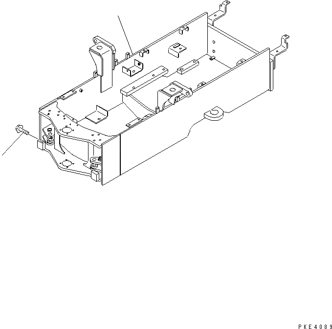 Схема запчастей Komatsu WA80-3 - ЗАДН. РАМА (СНЕГОУБОРОЧН. СПЕЦ-Я.)(№-) ОСНОВНАЯ РАМА И ЕЕ ЧАСТИ