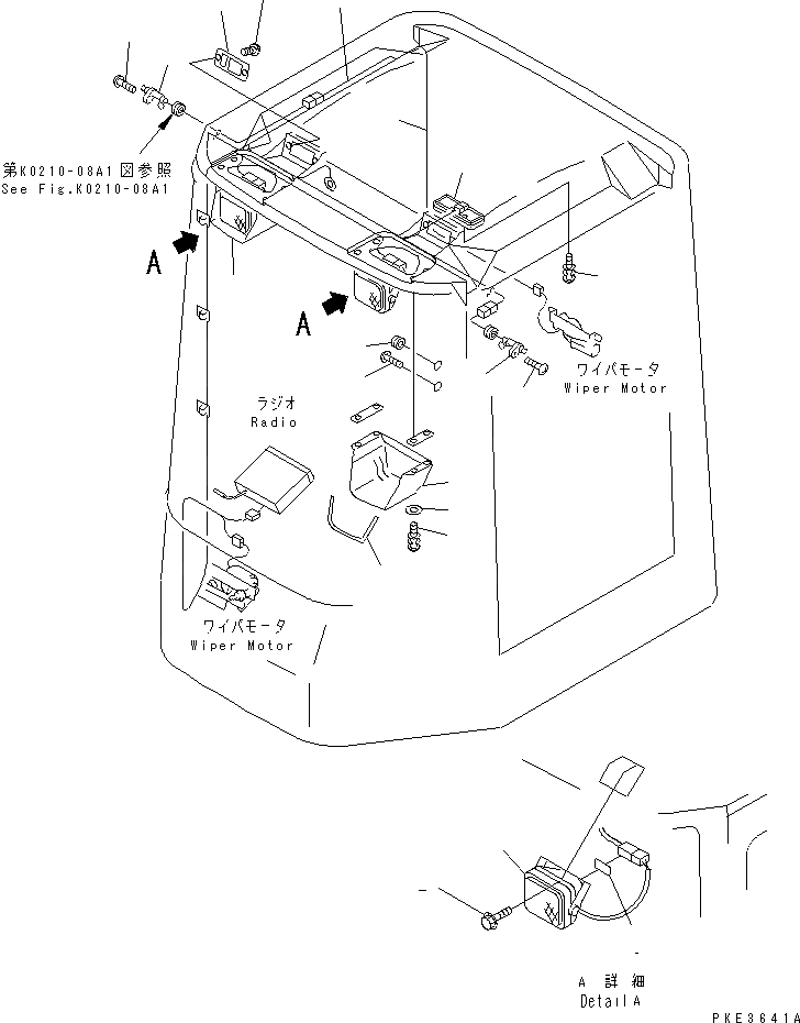 Схема запчастей Komatsu WA80-3 - КАБИНА (ЭЛЕКТРИКА) (С КОНДИЦИОНЕРОМ)(№-) OPERATIORS ОБСТАНОВКА И СИСТЕМА УПРАВЛЕНИЯ