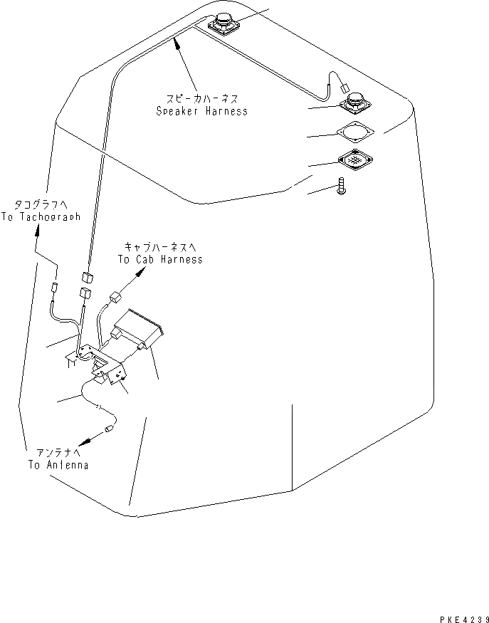 Схема запчастей Komatsu WA80-3 - РАДИО¤ AM/FM(№-) OPERATIORS ОБСТАНОВКА И СИСТЕМА УПРАВЛЕНИЯ