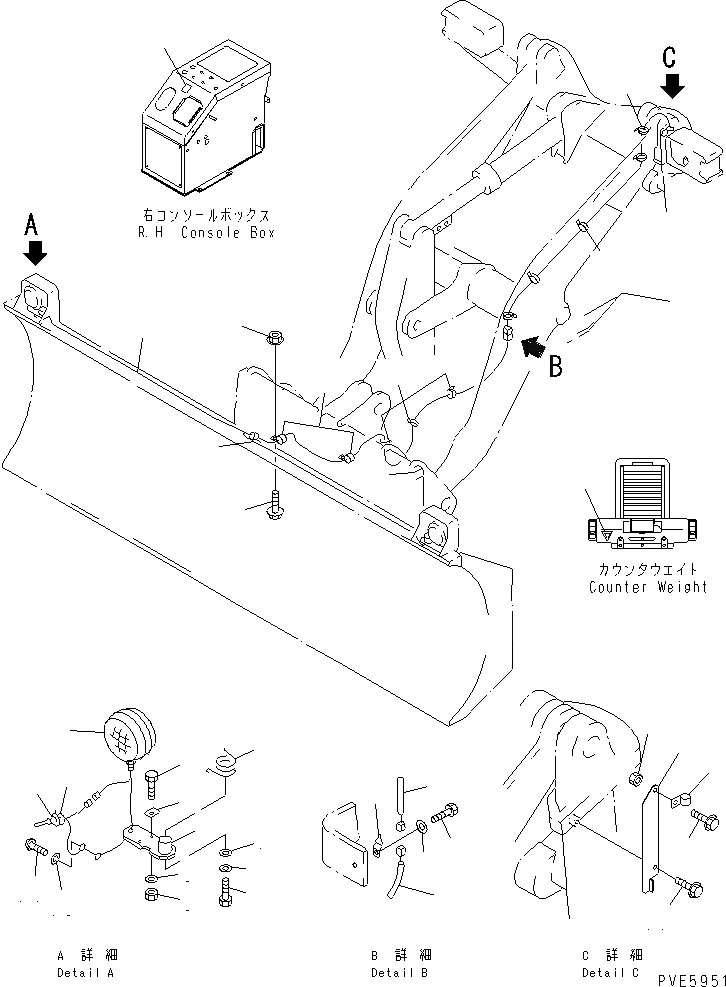 Схема запчастей Komatsu WA80-3 - P.A.P. (ОСВЕЩЕНИЕ И МАРКИРОВКА) (ДЛЯ СОЕДИНИТ. УСТР-ВО) РАБОЧЕЕ ОБОРУДОВАНИЕ