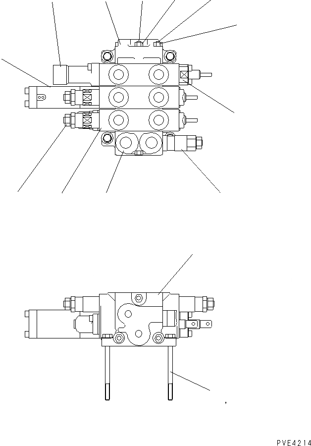 Схема запчастей Komatsu WA80-3-SW - 3-Х СЕКЦИОНН. КОНТРОЛЬН. КЛАПАН (ВНУТР. ЧАСТИ) ГИДРАВЛИКА