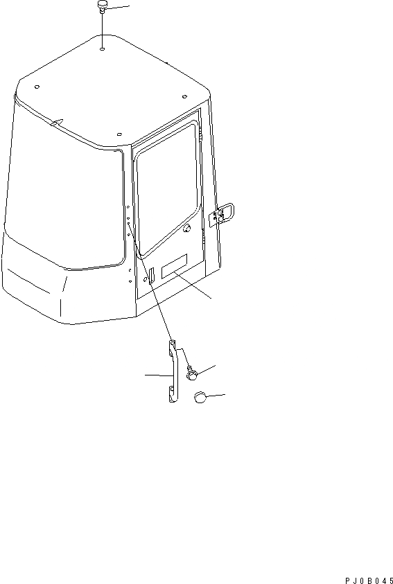 Схема запчастей Komatsu WA80-3-SW - КАБИНА (HANDRAIL) (СНЕГОУБОРОЧН. СПЕЦ-Я.)(№-) OPERATIORS ОБСТАНОВКА И СИСТЕМА УПРАВЛЕНИЯ