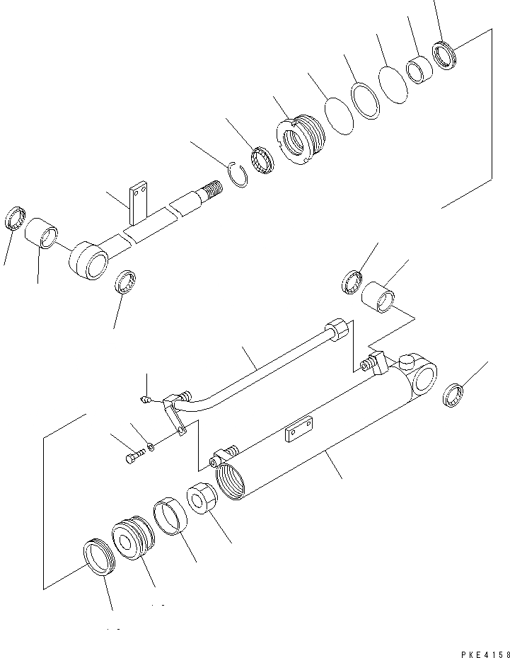 Схема запчастей Komatsu WA80-3-SW - ГИДРОЦИЛИНДР КОВША (ДЛЯ HI LIFT)(№-) ОСНОВН. КОМПОНЕНТЫ И РЕМКОМПЛЕКТЫ