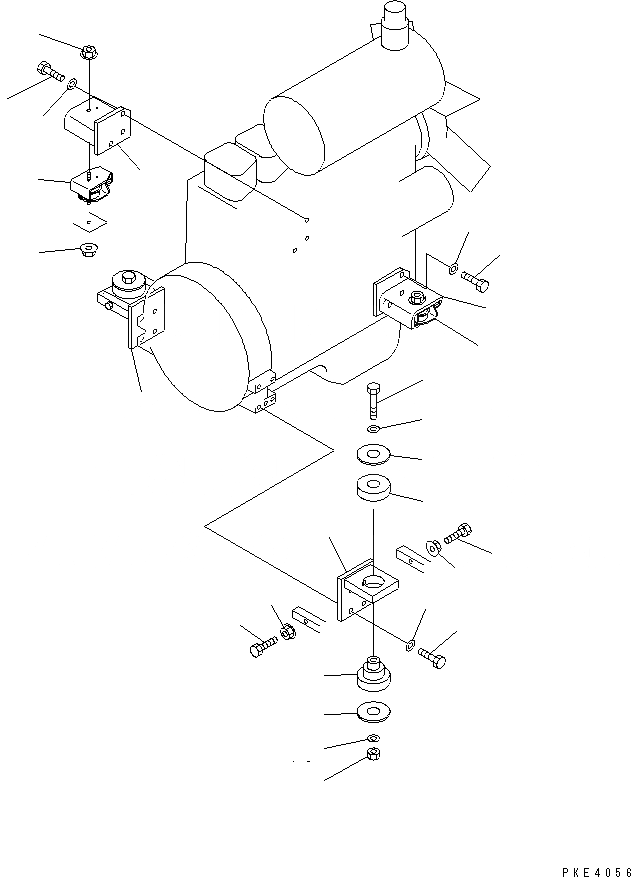 Схема запчастей Komatsu WA80-3-CB - КРЕПЛЕНИЕ ДВИГАТЕЛЯ(№-) КОМПОНЕНТЫ ДВИГАТЕЛЯ