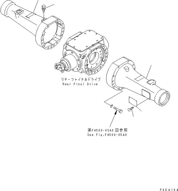 Схема запчастей Komatsu WA80-3-CB - ЗАДН. МОСТ (КОЖУХ) ТРАНСМИССИЯ