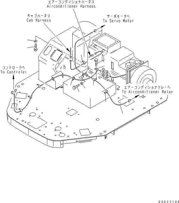 Схема запчастей Komatsu WA80-3-CB - КОНДИЦ. ВОЗДУХА И ОБОГРЕВАТЕЛЬ. (/) (С КАБИНОЙ И КОНДИЦ. ВОЗДУХА)(№-) OPERATIORS ОБСТАНОВКА И СИСТЕМА УПРАВЛЕНИЯ