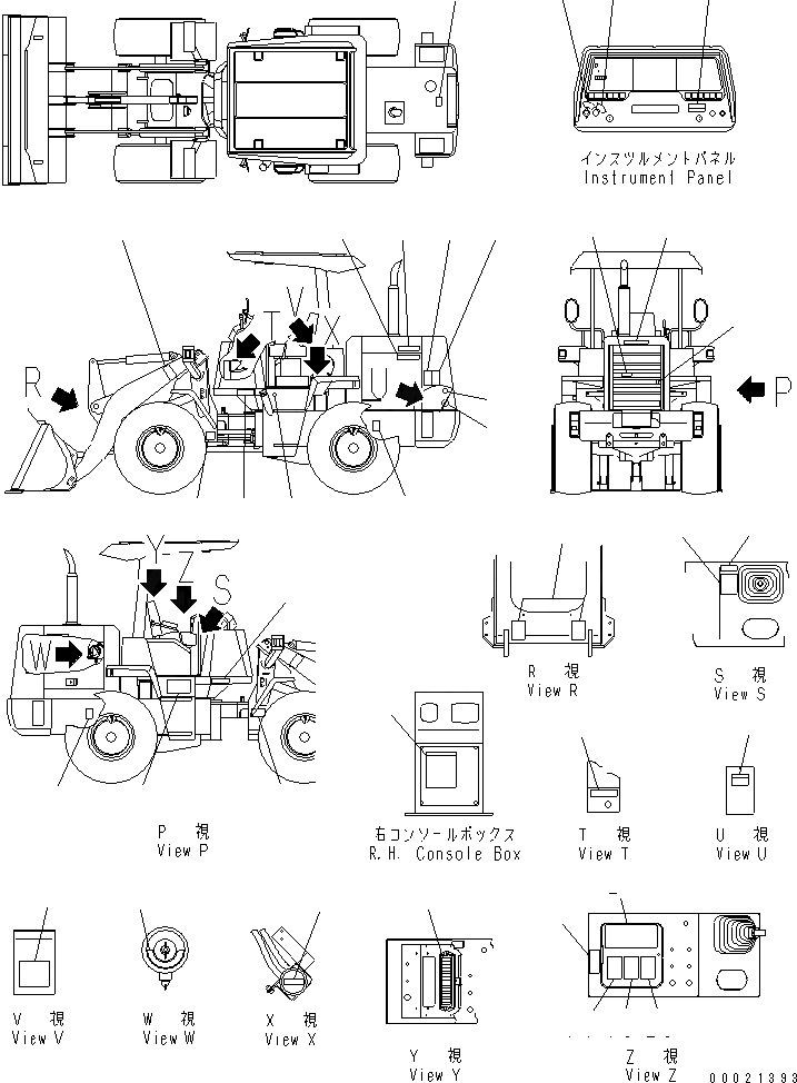 Схема запчастей Komatsu WA80-3-CB - МАРКИРОВКА(№-) МАРКИРОВКА