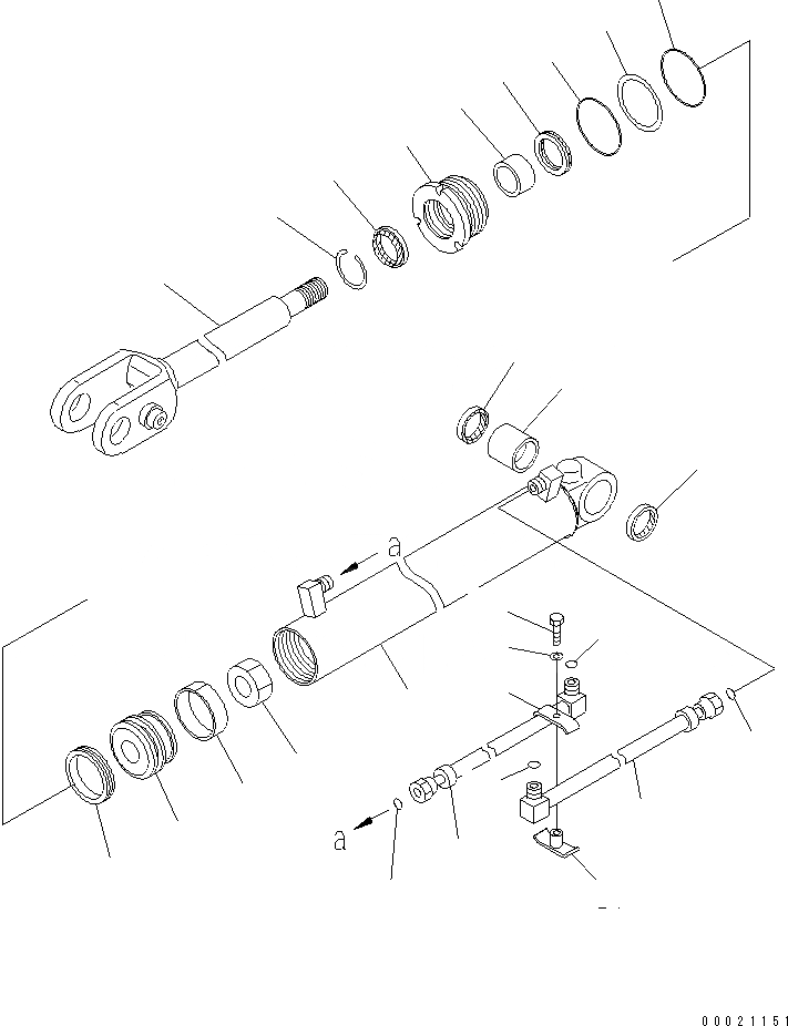 Схема запчастей Komatsu WA80-3-CB - ГИДРОЦИЛИНДР ПОДЪЕМА(№-) ОСНОВН. КОМПОНЕНТЫ И РЕМКОМПЛЕКТЫ