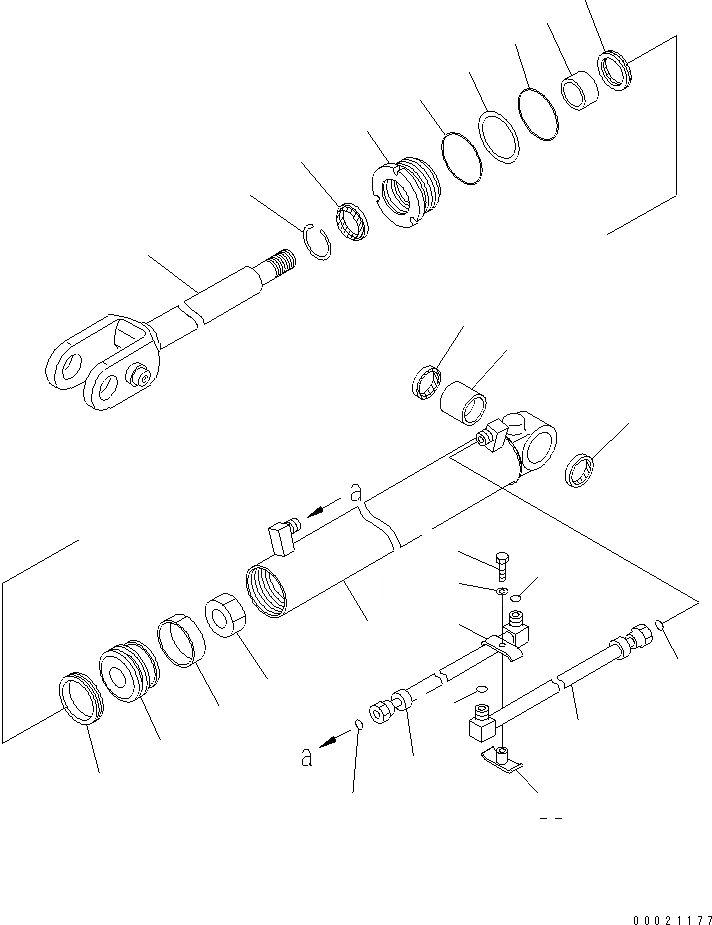 Схема запчастей Komatsu WA80-3-CB - ГИДРОЦИЛИНДР ПОДЪЕМА (ДЛЯ HI LIFT)(№-) ОСНОВН. КОМПОНЕНТЫ И РЕМКОМПЛЕКТЫ