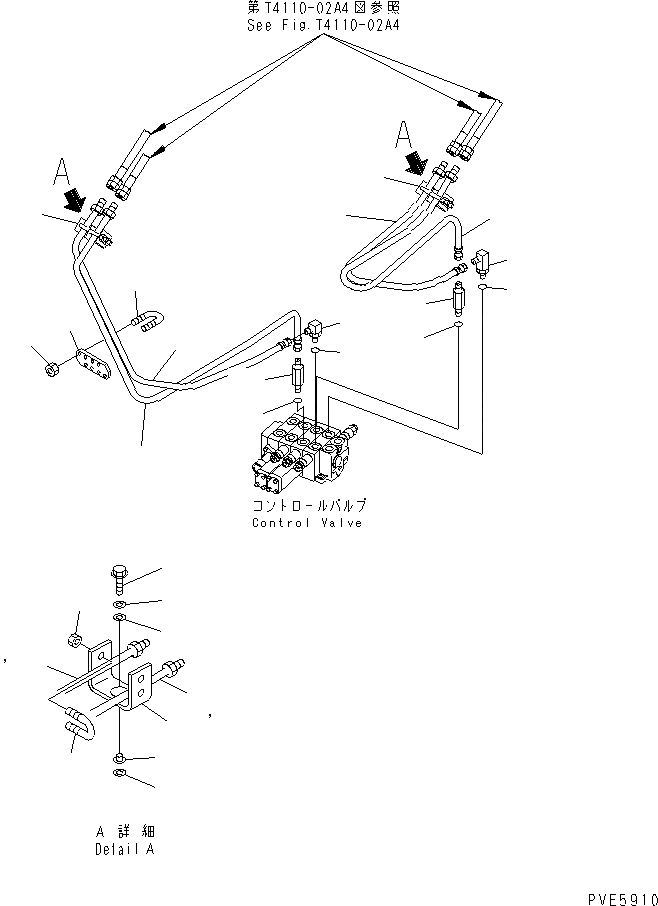 Схема запчастей Komatsu WA80-3-CN - ПЕРЕДН. РАМА (ТРУБКА И ЭЛЕМЕНТЫ КРЕПЛЕНИЯ) (ДЛЯ 4-Х СЕКЦИОНН. КЛАПАН) ОСНОВНАЯ РАМА И ЕЕ ЧАСТИ
