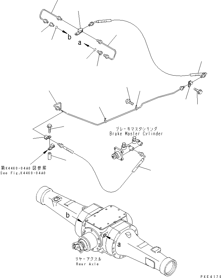 Схема запчастей Komatsu WA80-3-CN - УПРАВЛ-Е ТОРМОЗОМ (ЗАДН. ТРУБЫ) OPERATIORS ОБСТАНОВКА И СИСТЕМА УПРАВЛЕНИЯ