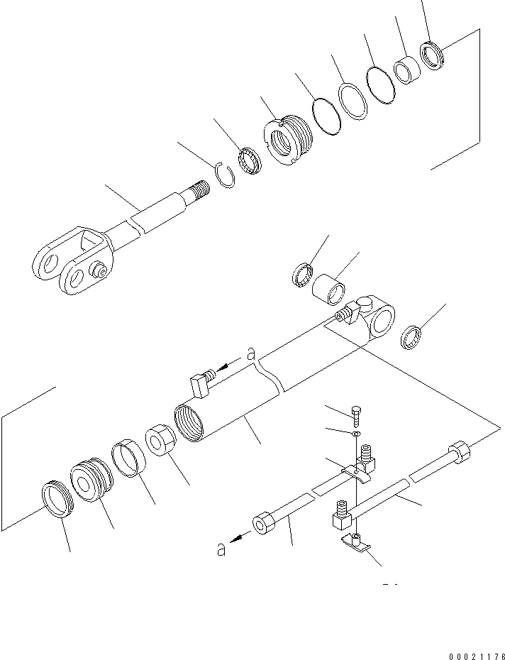 Схема запчастей Komatsu WA80-3-CN - ГИДРОЦИЛИНДР ПОДЪЕМА (ДЛЯ HI LIFT)(№-) ОСНОВН. КОМПОНЕНТЫ И РЕМКОМПЛЕКТЫ