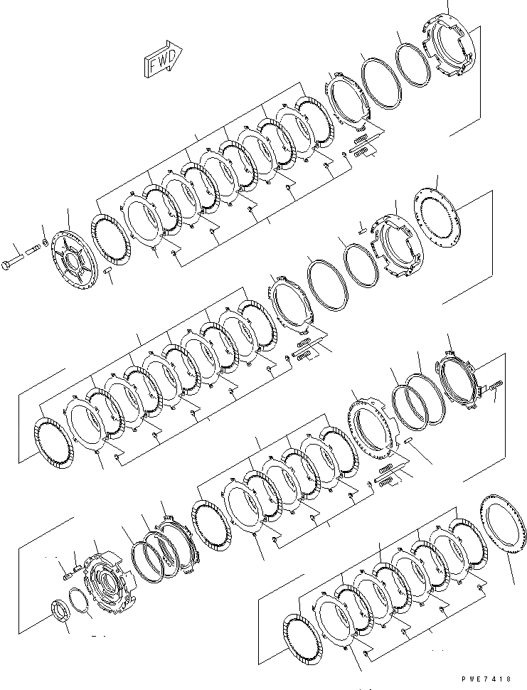 Схема запчастей Komatsu WA800-3E0 - ТРАНСМИССИЯ (/)(№7-) ГИДРОТРАНСФОРМАТОР И ТРАНСМИССИЯ