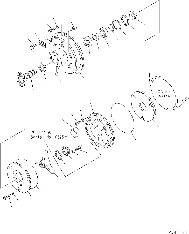 Схема запчастей Komatsu WA800-1-13 - ДЕМПФЕР(№-) ТРАНСМИССИЯ