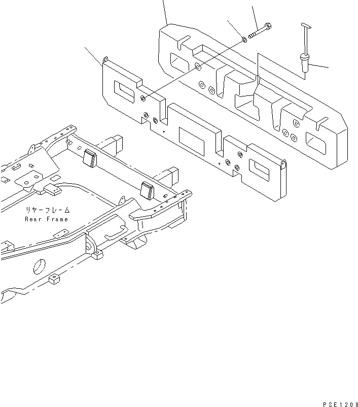 Схема запчастей Komatsu WA800-1-13 - ПРОТИВОВЕС(№-) РАМА И ЧАСТИ КОРПУСА