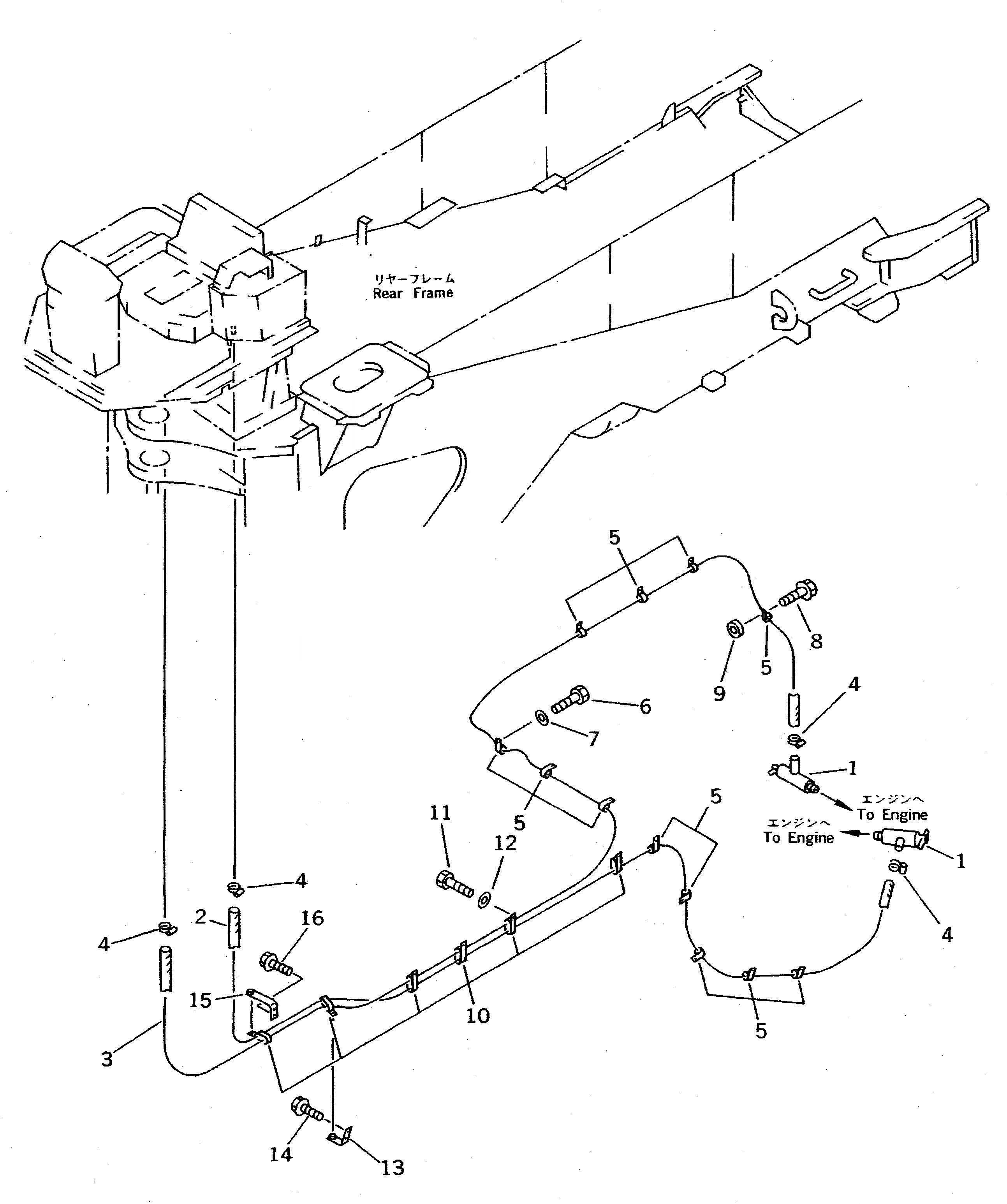 Схема запчастей Komatsu WA800-1-13 - ТРУБКИ КОНДИЦИОНЕРА (DENSO) (/)(№-) РАМА И ЧАСТИ КОРПУСА