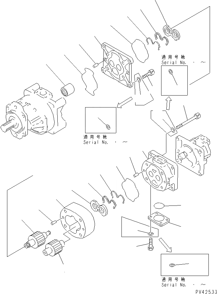 Схема запчастей Komatsu WA800-1-13 - ГИДРОТРАНСФОРМАТОР И P.O.C. НАСОС (/) УПРАВЛ-Е РАБОЧИМ ОБОРУДОВАНИЕМ