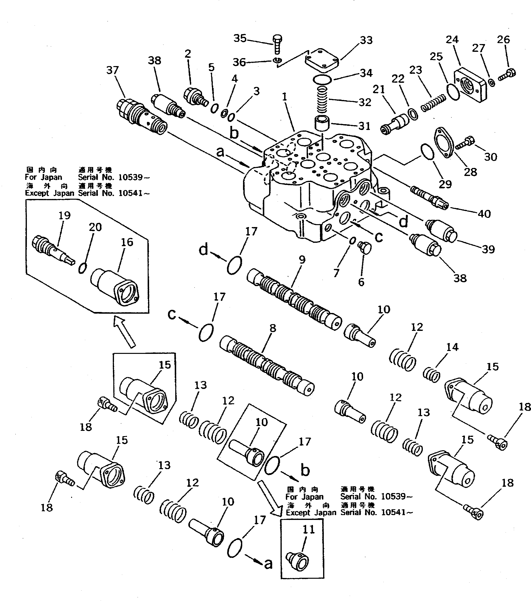 Схема запчастей Komatsu WA800-1-13 - 2-Х СЕКЦИОНН. УПРАВЛЯЮЩ. КЛАПАН (/)(№-) УПРАВЛ-Е РАБОЧИМ ОБОРУДОВАНИЕМ