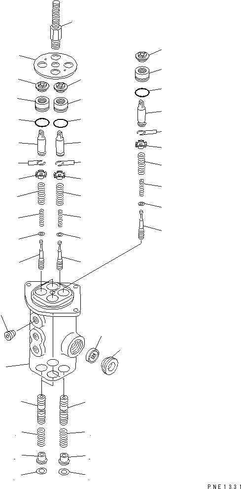 Схема запчастей Komatsu WA800-1-13 - P.P.C. КЛАПАН(№-) УПРАВЛ-Е РАБОЧИМ ОБОРУДОВАНИЕМ
