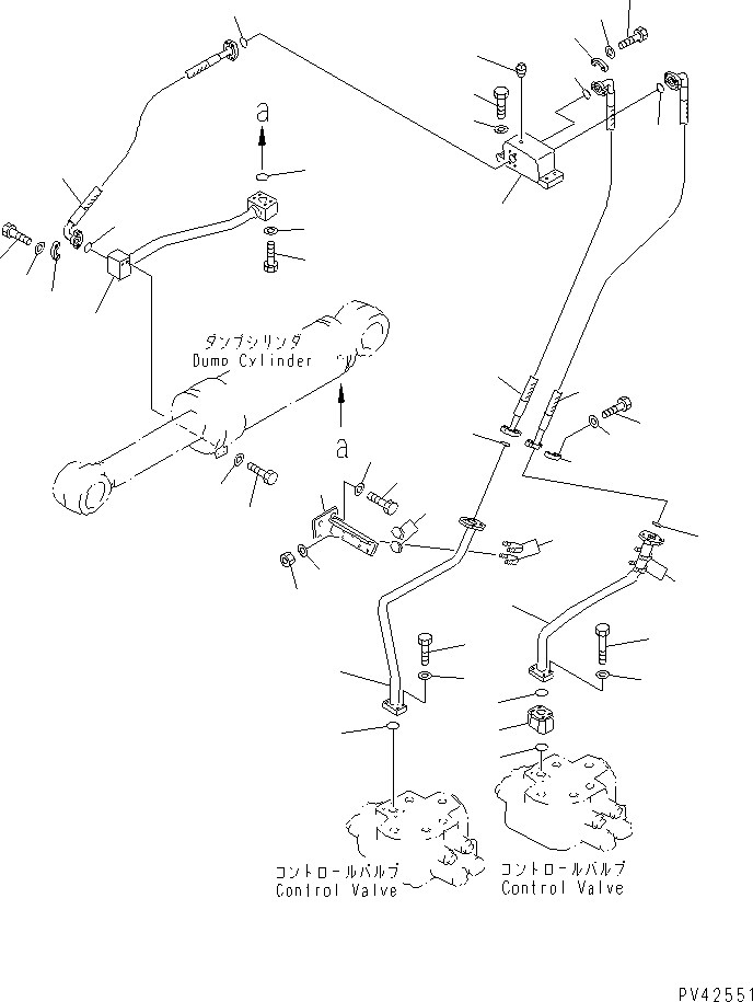 Схема запчастей Komatsu WA800-1-13 - ГИДРОЛИНИЯ (ЛИНИЯ ГИДРОЦИЛИНДРА КОВША /) УПРАВЛ-Е РАБОЧИМ ОБОРУДОВАНИЕМ