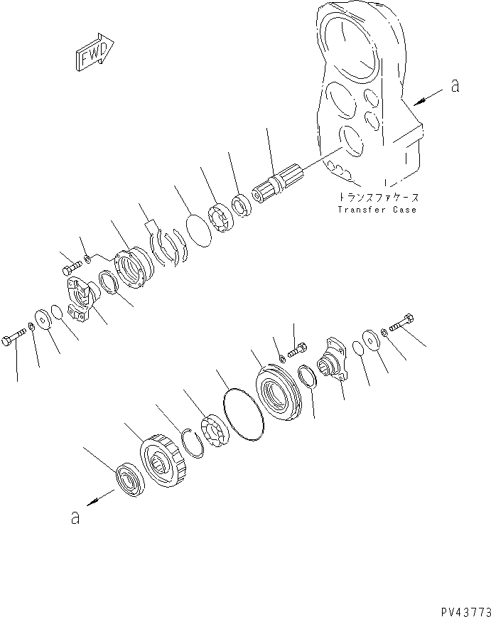 Схема запчастей Komatsu WA800-2 - ТРАНСМИССИЯ (ВЫХОДНОЙ ВАЛ /) ТРАНСМИССИЯ