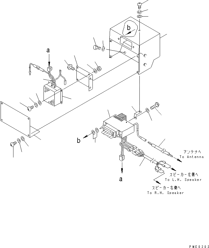 Схема запчастей Komatsu WA800-2 - CAR STEREO (ДЛЯ УПРАВЛ-Е ДЖОЙСТИКОМ)(№-) РАМА И ЧАСТИ КОРПУСА